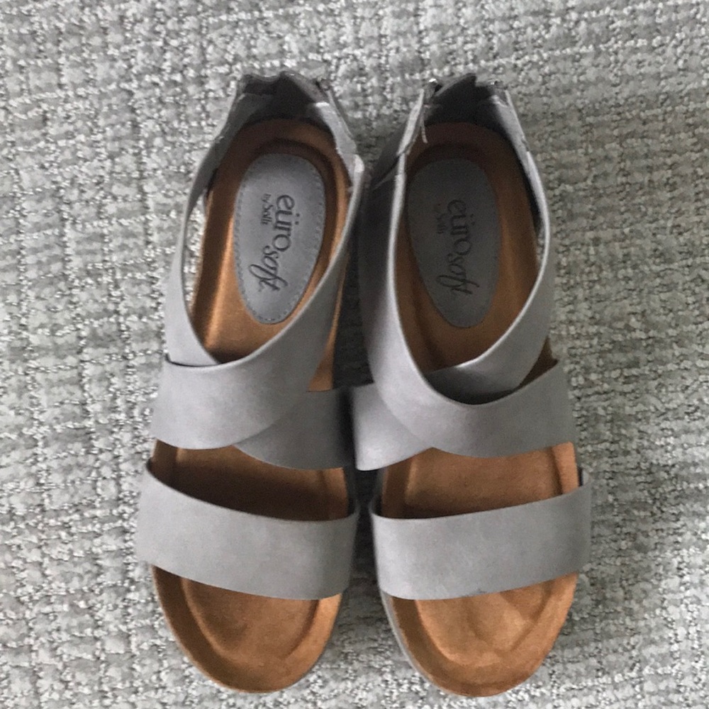 Gray sandals